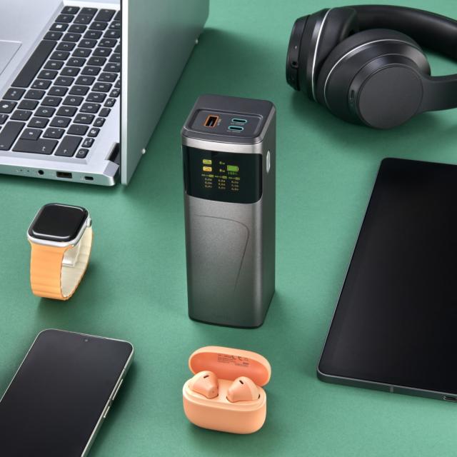 HAMA Външна батерия „High Power“, 200 W, 24000 mAh, 2x USB-C, USB-A, бързо зареждане 