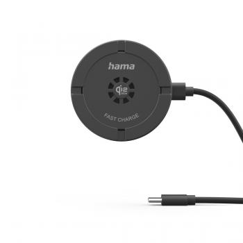 Hama Wireless Qi2 25W Charger, Inductive Charging Pad, Fast Charging, 25 W, blac