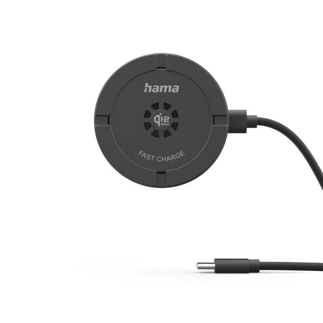 Hama Wireless Qi2 25W Charger, Inductive Charging Pad, Fast Charging, 25 W, blac 