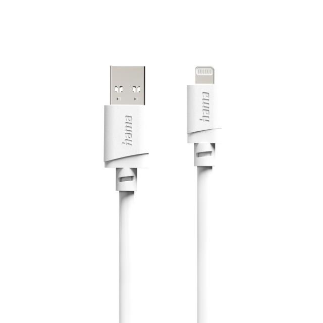 HAMA Кабел за зареждане USB-А -Lighntning , 2 m, Бял 