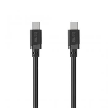 HAMA Кабел USB-C - USB-C, 60W, 2 м, черен