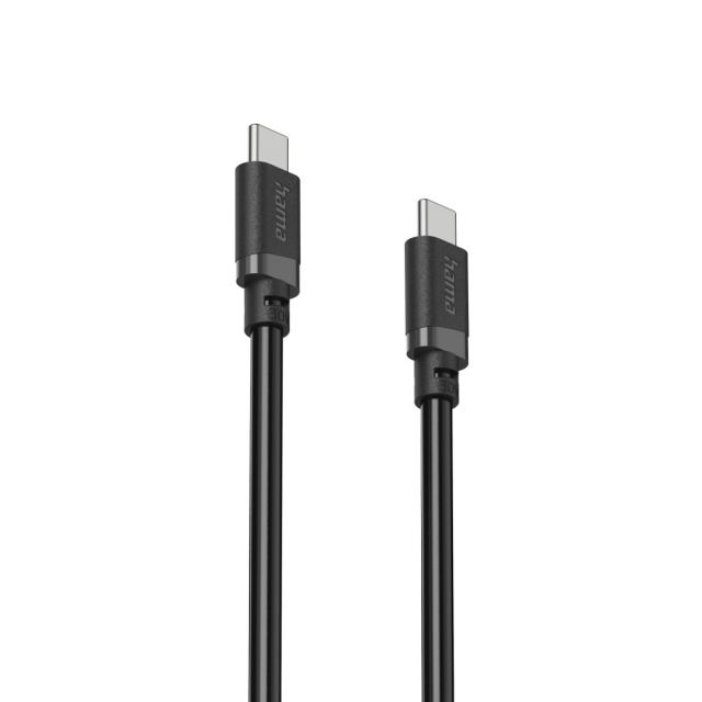 HAMA Кабел USB-C - USB-C, 60W, 2 м, черен 