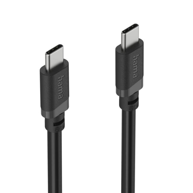 HAMA Кабел USB-C - USB-C, 60W, 2 м, черен 