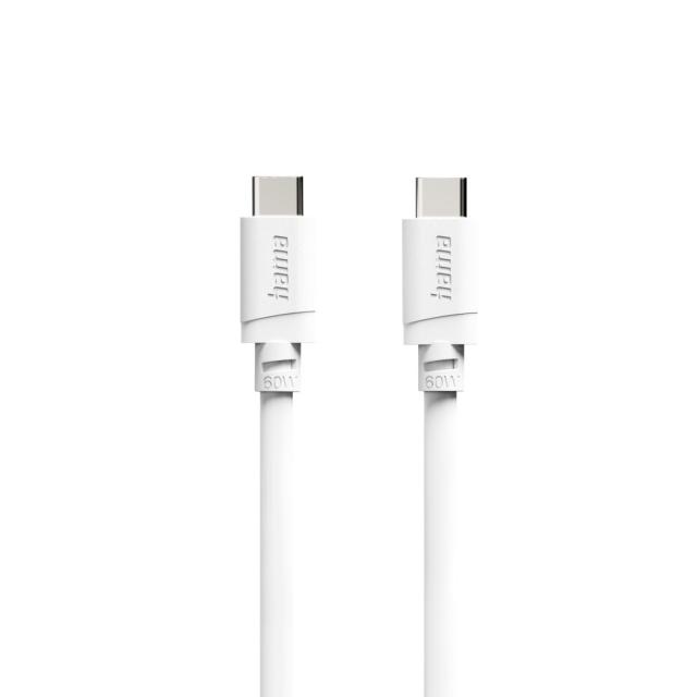 HAMA Кабел USB-C - USB-C, 60W, 2 м, бял 