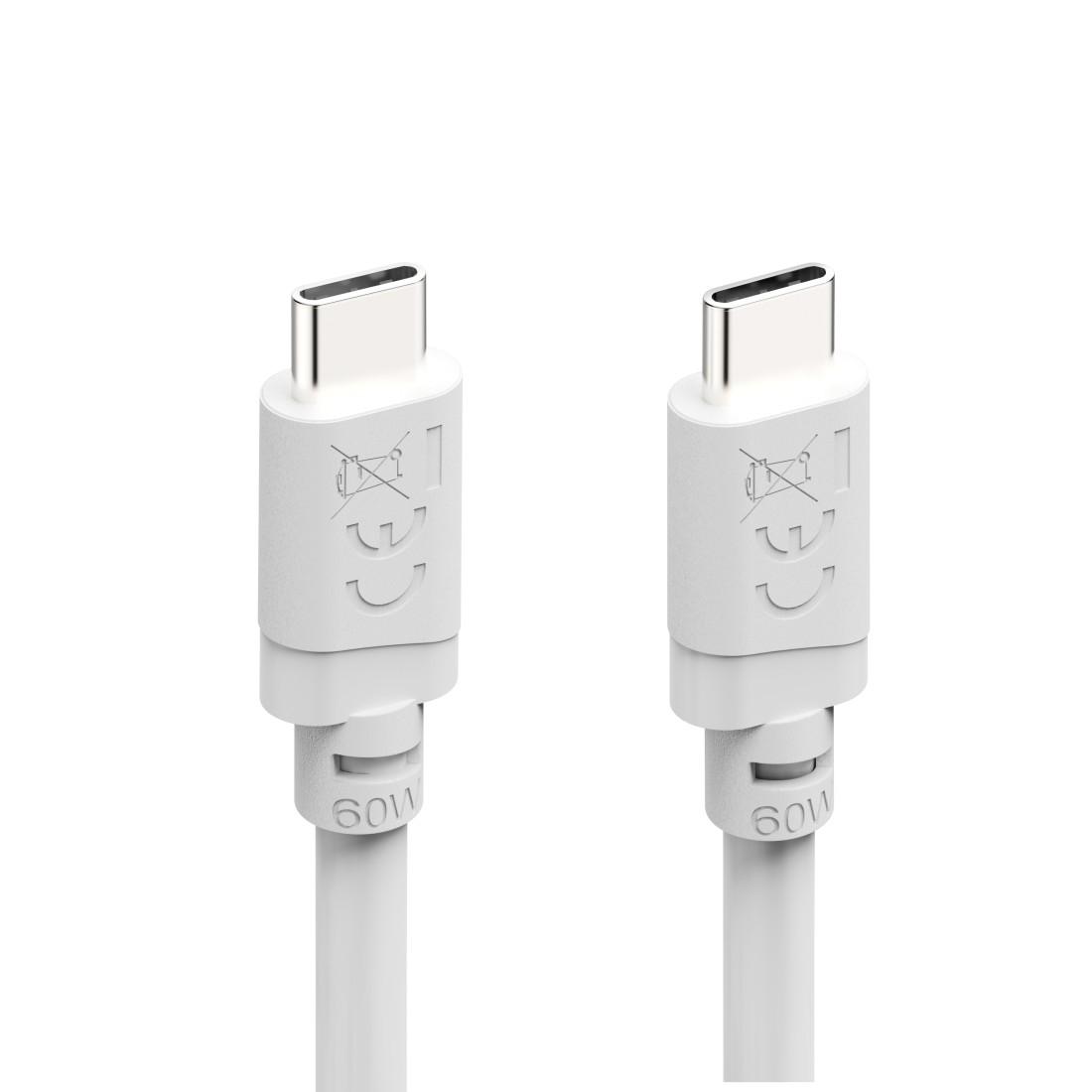 HAMA Кабел USB-C - USB-C, 60W, 2 м, бял