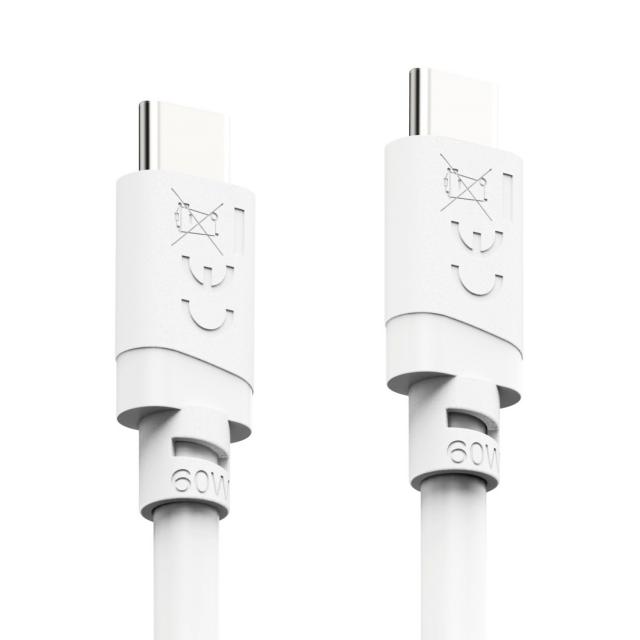 HAMA Кабел USB-C - USB-C, 60W, 2 м, бял 