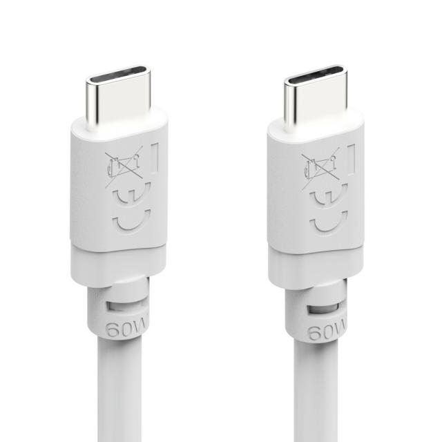 HAMA Кабел USB-C - USB-C, 60W, 2 м, бял 