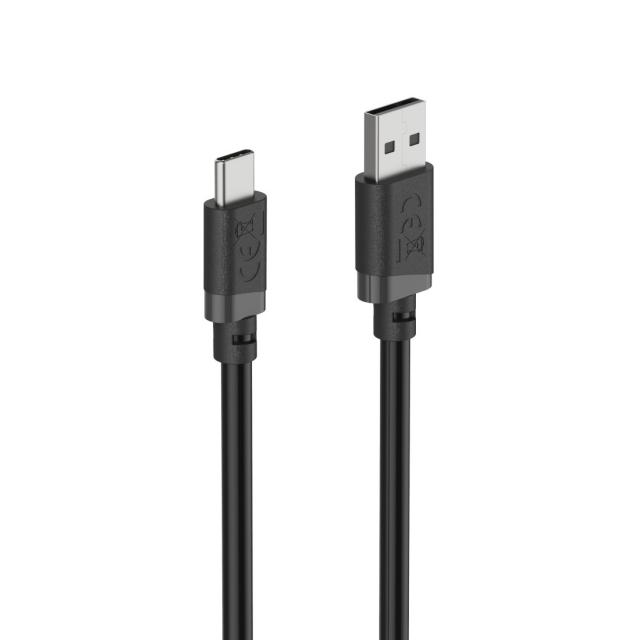 HAMA Кабел USB-A - USB-C, 2 м, черен 