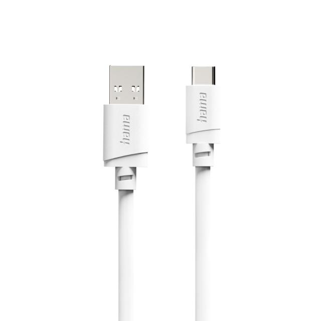 HAMA Кабел USB-A - USB-C, 2 м, бял 