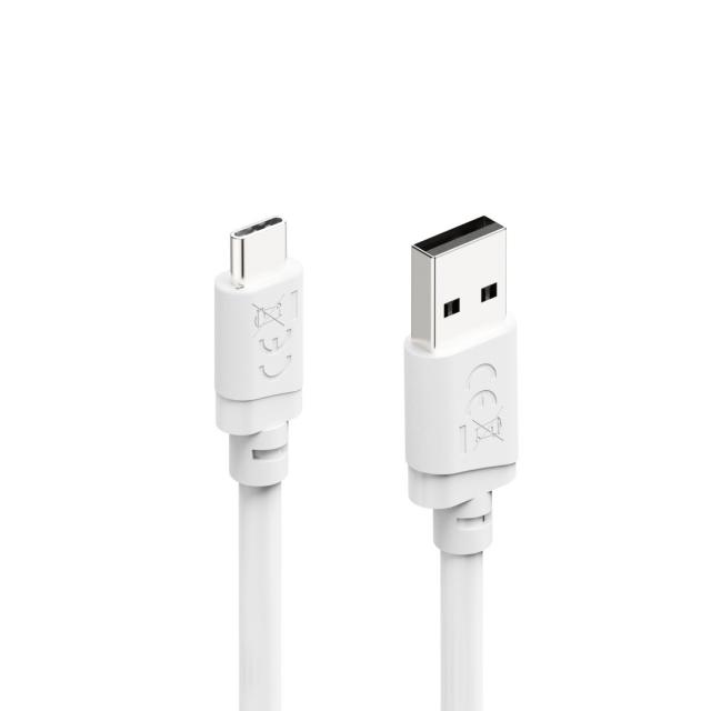 HAMA Кабел USB-A - USB-C, 2 м, бял 