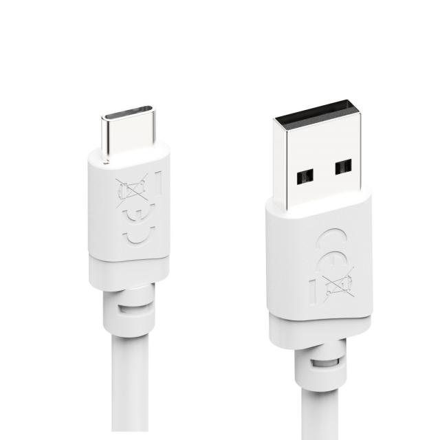 HAMA Кабел USB-A - USB-C, 2 м, бял 