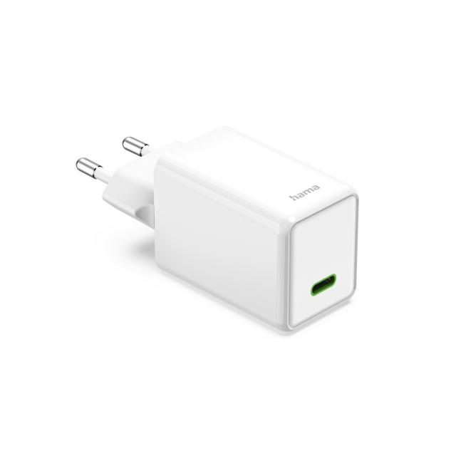 HAMA Бързо зарядно устройство, 40–60 W, GaN, USB-C, PD, Dynamic Fast Charger, бяло 