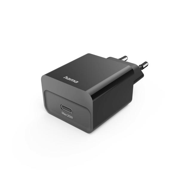 Hama Fast Charger, USB-C, PD, 20 W, black 
