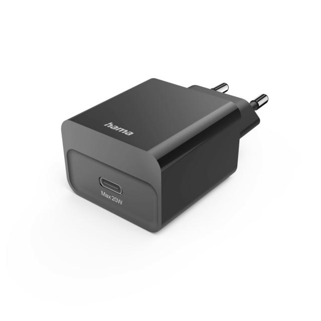 Hama Fast Charger, USB-C, PD, 20 W, black 