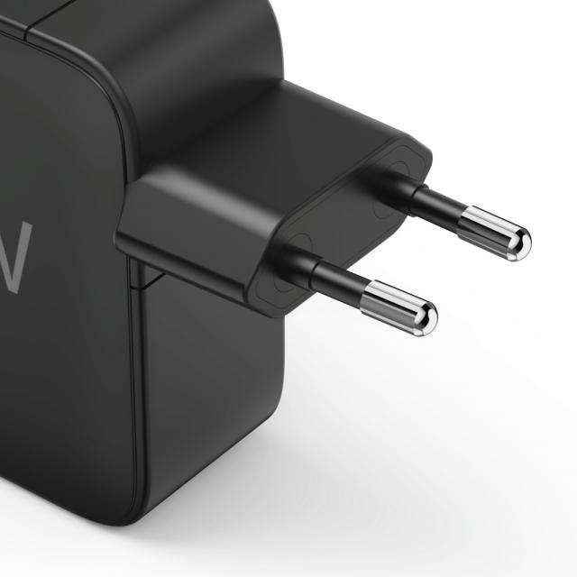 HAMA Бързо зарядно GaN, 2x USB-C, 1x USB-A, PD, 100 W, черно 