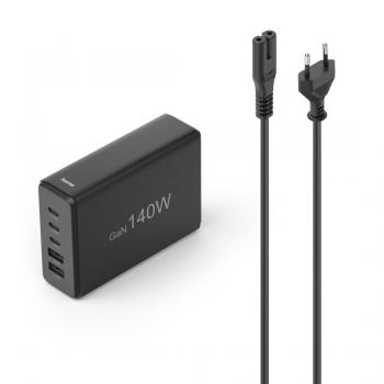 Hama 5-Port USB Charging Station, GaN, Fast Charger, 3xUSB-C, 2xUSB-A, PD, 140 W
