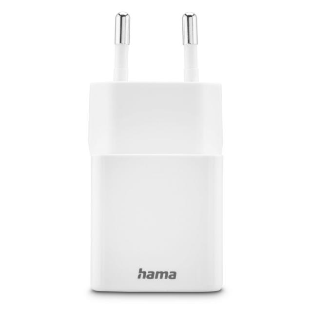 HAMA Бързо мини Gan зарядно, 30 W, 1x USB-C, 1x USB-A, PD, бял 