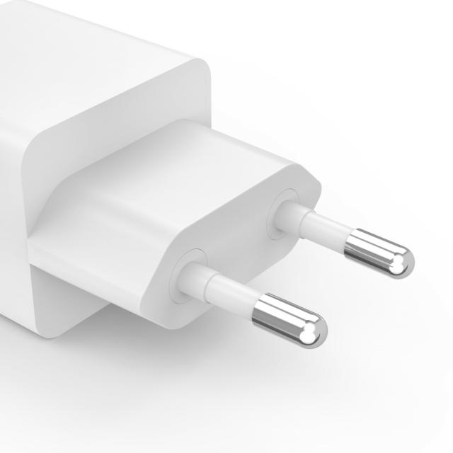 HAMA Бързо мини Gan зарядно, 30 W, 1x USB-C, 1x USB-A, PD, бял 