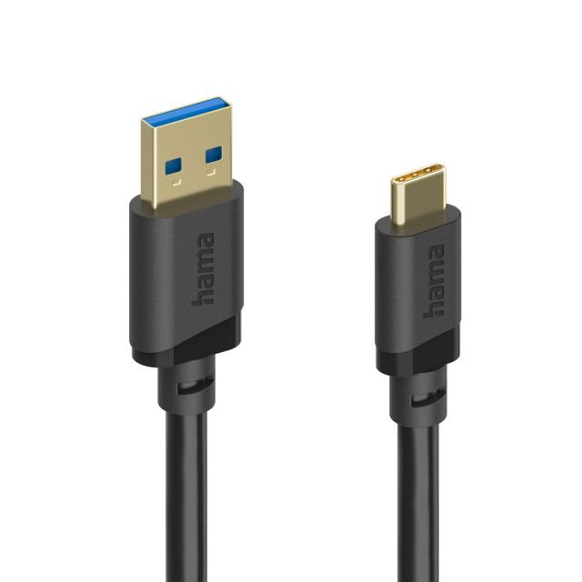 HAMA Кабел USB-A - USB-C 3.2 Gen.1 мъжко, 3.0 м, 5GBit/s 