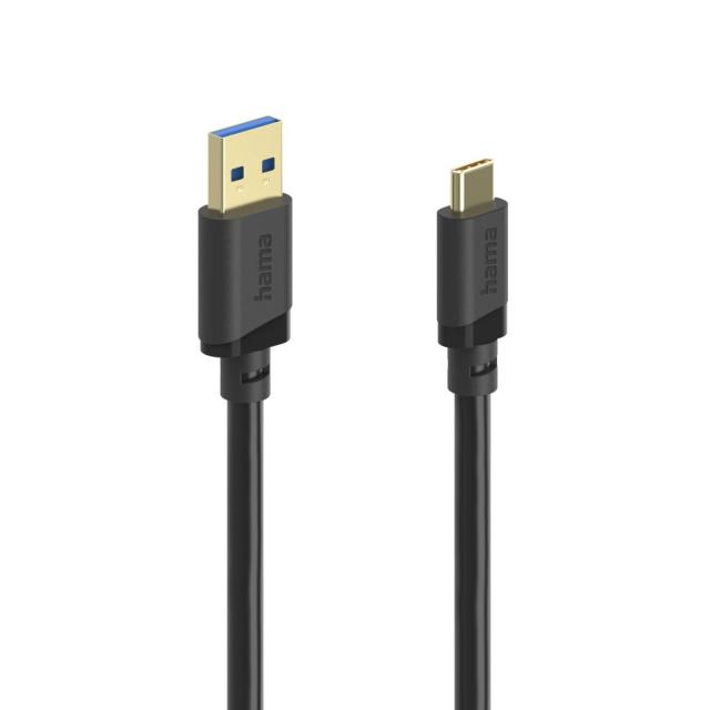 HAMA Кабел USB-A - USB-C 3.2 Gen.1 мъжко, 3.0 м, 5GBit/s 