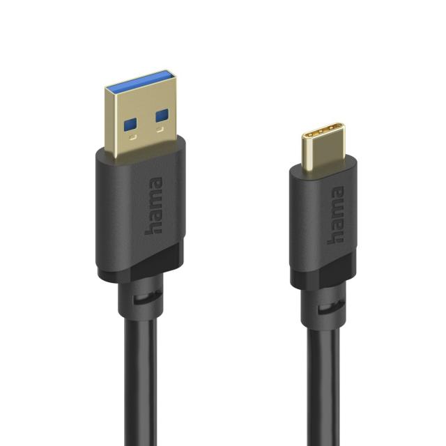 HAMA Кабел USB-A - USB-C 3.2 Gen.1 мъжко, 3.0 м, 5GBit/s 