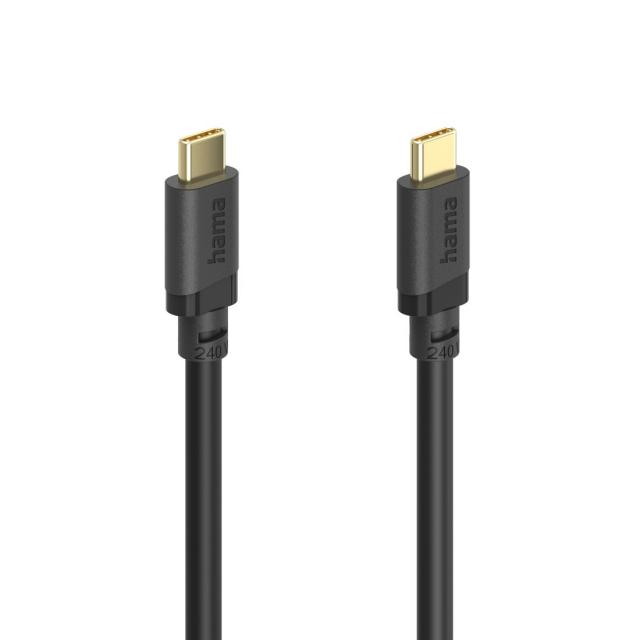 HAMA Кабел USB-C E-Marker чип USB 3.2 Gen1, 5 Gbit/s, 240 W, 0.75 м 