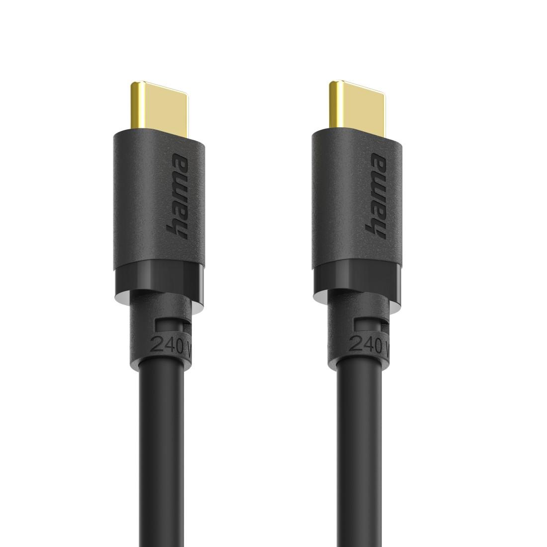 HAMA Кабел USB-C E-Marker чип USB 3.2 Gen1, 5 Gbit/s, 240 W, 0.75 м