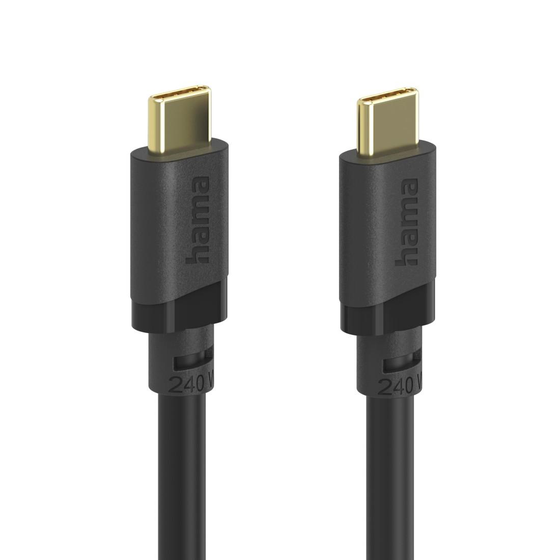HAMA Кабел USB-C E-Marker чип USB 3.2 Gen1, 5 Gbit/s, 240 W, 0.75 м