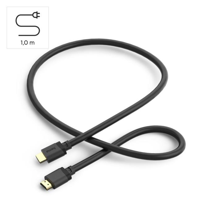 Кабел HDMI - HDMI Ultra HD, 8K, 48 Gbit/s, Ethernet, позл.конектори, 1 м 