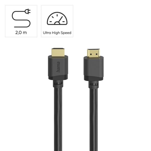 Hama Ultra High Speed HDMI™ Cable, Certified, Plug - Plug, 8K, 2.0 m 