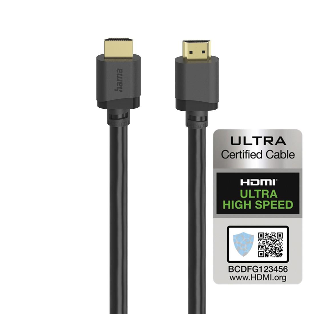 HAMA Kабел HDMI - HDMI Ultra High Speed, сертифициран, 8K, 2.0 м