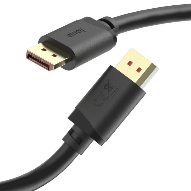 HAMA Кабел DisplayPort, DP 2.1, Ultra-HD 16K, 80 Gbit/s, 2 m 