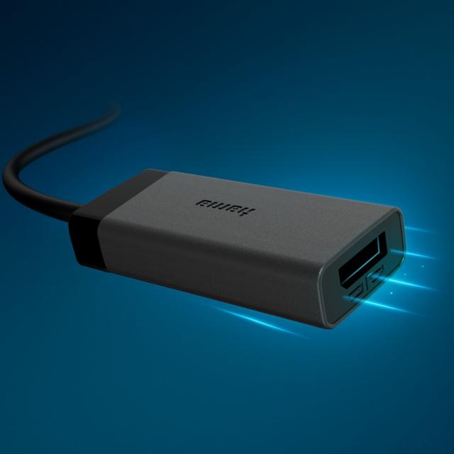 HAMA Видео адаптер, USB-C - DisplayPort / HDMI™, Ultra-HD 4K@60hz 