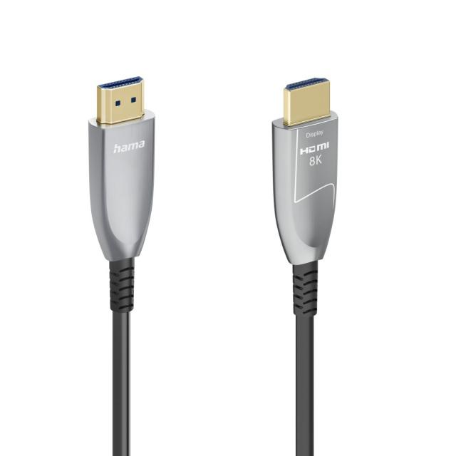 HAMA Оптичен HDMI кабел, ултра високоскоростен, AOC, сертифициран, 8K, алуминий, 10 м 