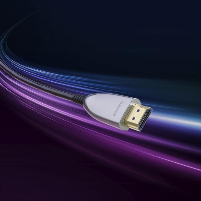 HAMA Оптичен HDMI кабел, ултра високоскоростен, AOC, сертифициран, 8K, алуминий, 10 м 
