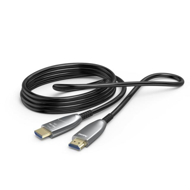 HAMA Активен оптичен HDMI кабел, ултра високоскоростен, AOC, сертифициран, 8K, 15 м 