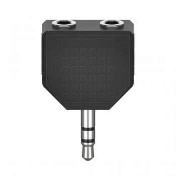 Hama Audio Adapter, 3.5 mm Jack Plug - 2 x 3.5 mm Jack Socket, Stereo