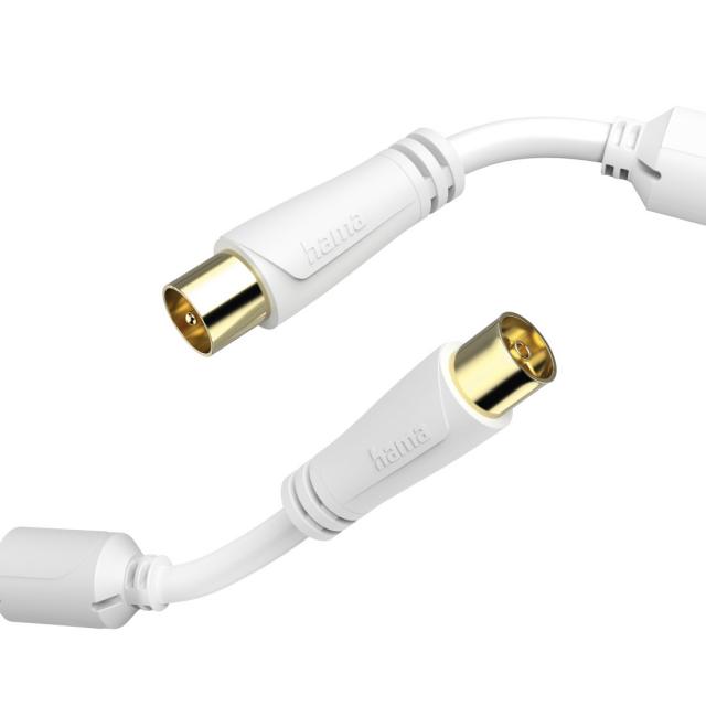 HAMA Коаксиален антенен кабел, позлатен, 3,0 м, 100 dB 