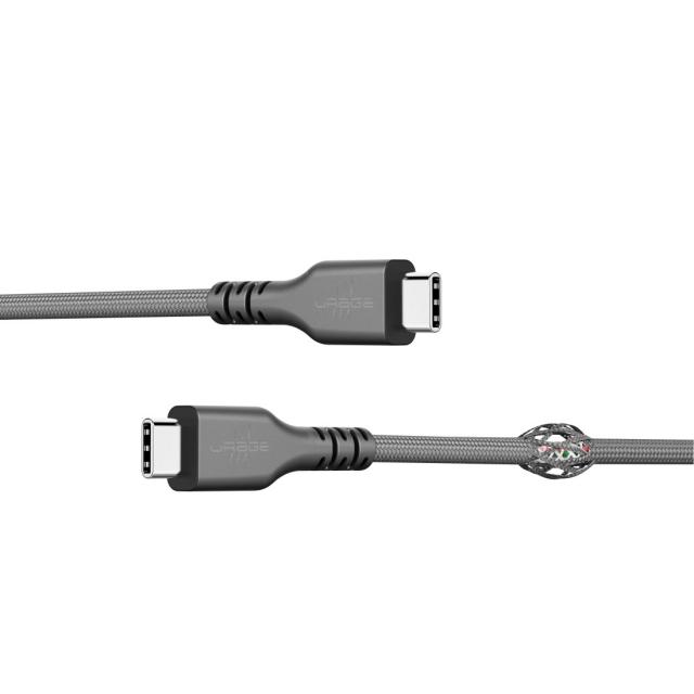 uRage USB Cable, uFlex, USB-C Plug - USB-C Plug, Mesh, 3 m, black 