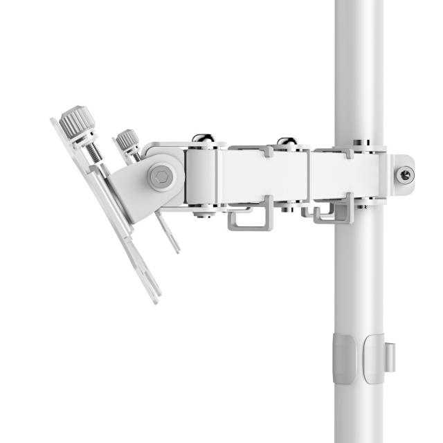 Hama Monitor Mount, 2 Monitors, Height-adjustable, Swivel/Tilt, 13" - 35", white 