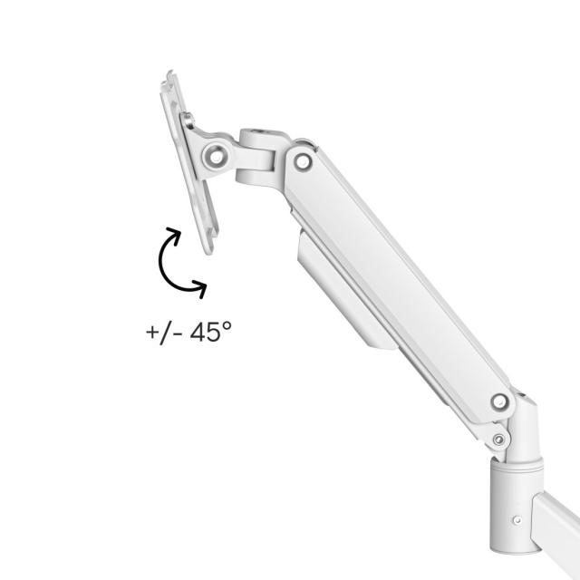 Hama Monitor Mount, Gas Spring, Height-adjustable, Swivel/Tilt, 17"-35", white 
