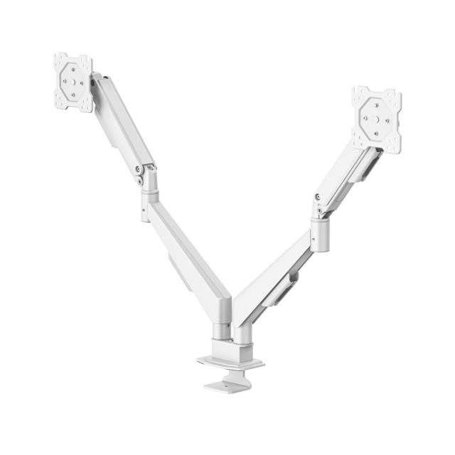 Hama Monitor Mount, 2 Monitors, Gas Spring, Fully Mobile, 17" - 35", white 