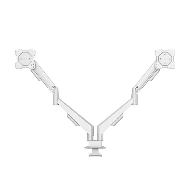 Hama Monitor Mount, 2 Monitors, Gas Spring, Fully Mobile, 17" - 35", white 