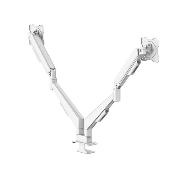 Hama Monitor Mount, 2 Monitors, Gas Spring, Fully Mobile, 17" - 35", white 