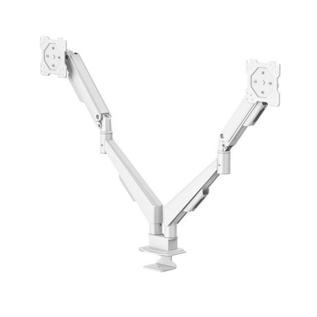 Hama Monitor Mount, 2 Monitors, Gas Spring, Fully Mobile, 17" - 35", white 