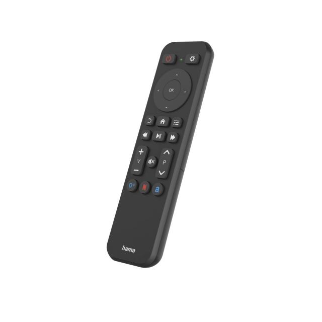 Hama Remote Control for TV + Netflix, Prime Video, Disney+ Buttons, Programmable 