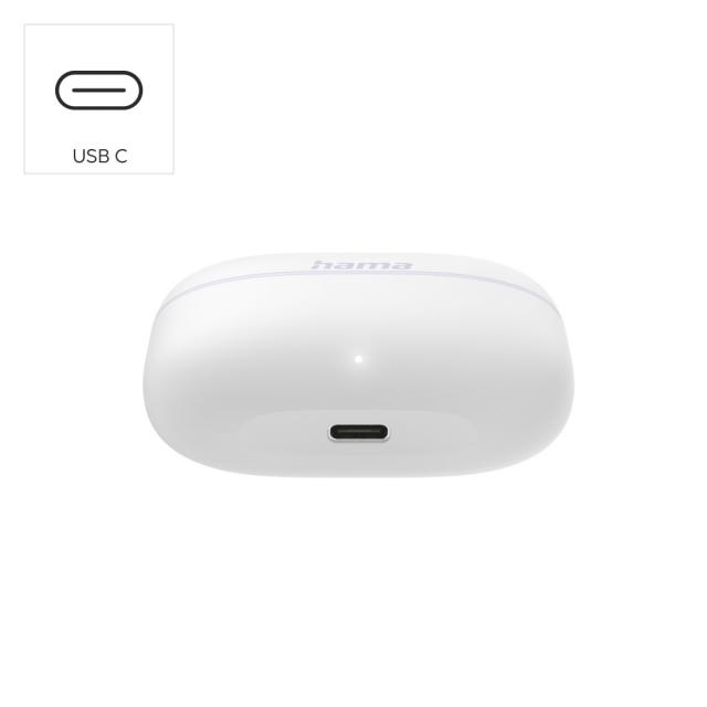 HAMA Блутут слушалки "Freedom Buddy II", True Wireless, Бял 