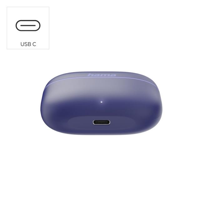 HAMA Блутут слушалки "Freedom Buddy II", True Wireless, Лилав 