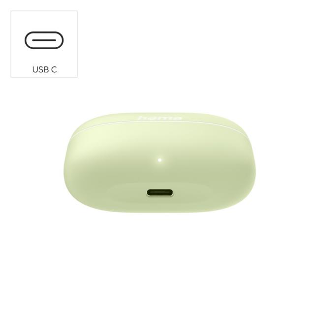 HAMA Блутут слушалки "Freedom Buddy II", True Wireless, Зелен 