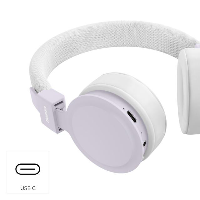 HAMA Слушалки с микрофон "Freedom Lit III"  Bluetooth, On-Ear, бял 